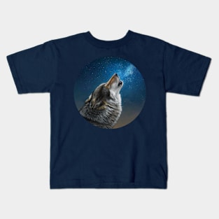 Starry Sky Wolf Kids T-Shirt